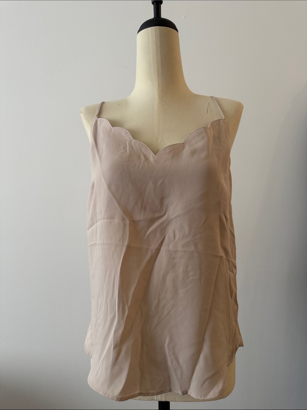 Scallop Neck Tank Top - Blush
